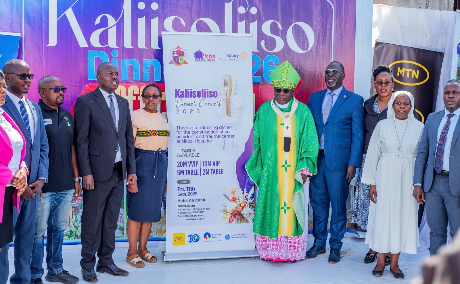 Kaliisoliiso Dinner 2026 - nga 11 September ku hotel Africana