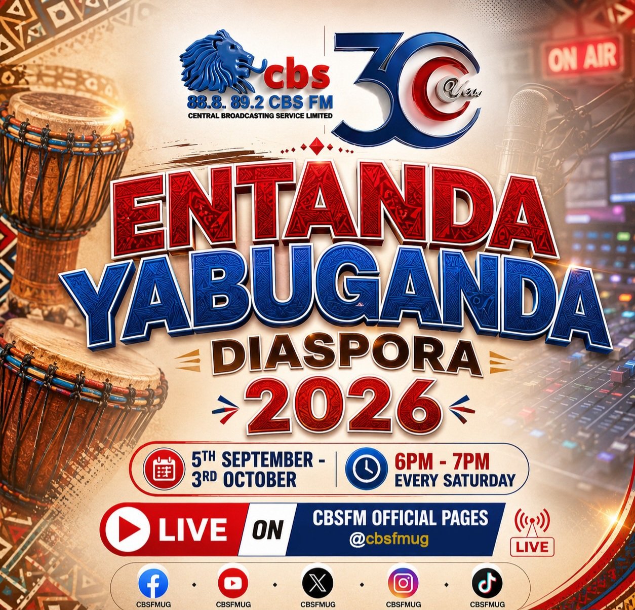 Entanda ya Buganda Diaspora 2026 - buli lwamukaaga ku CBS 88.8