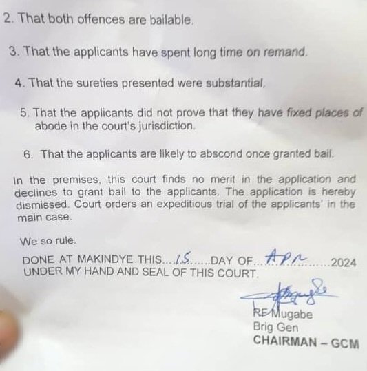 Aba NUP batabukidde mu kooti y’amagye – bwezeemu okubagaana okweyimirirwa omulundi ogwokusatu