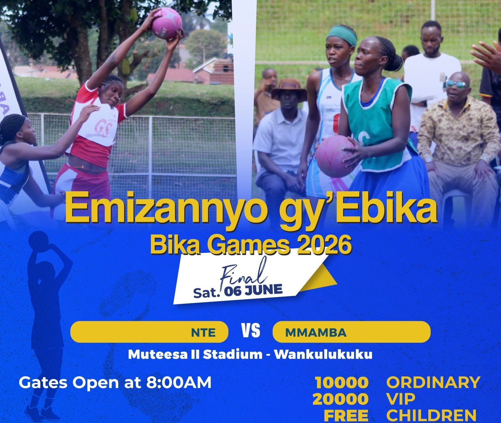 Fayinolo y’empaka z’ebika by’Abaganda eza 2026 za ku Lwamukaaga nga 06 May,2026 mu kisaawe e Wankulukuku