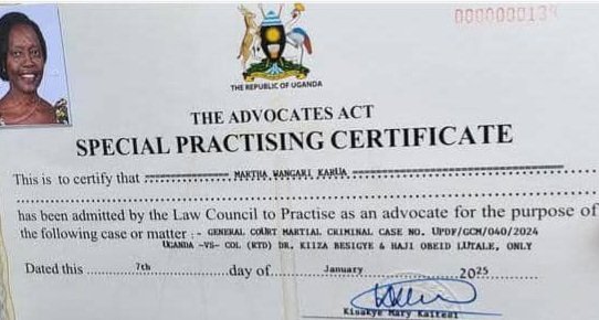 Martha Wangari Karua akwasiddwa ebbaluwa emukkiriza okuwolereza Dr.Kiiza Besigye