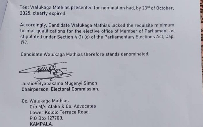 Mathias Walukagga agobeddwa mulwokaano lw’okuvuganya ku kifo ky’omubaka wa Busiro East mu kalulu ka 2026 – NUP esazeewo okuddukira mu kooti okuwakanya ensala eno