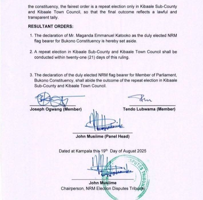 Minister Persis Namuganza awangudde omusango gw’ebyava mu kamyufu ka NRM mu Bukono County – okulonda kwakuddibwamu mu bitundu ebimu