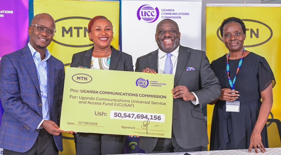 MTN ewaddeyo obuwumbi bwa shs obusoba mu 50 eri UCC okusitula omutindo gwa Internet mu byalo
