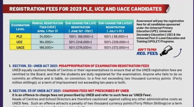 UNEB etaddewo nsalesale w’okwewandiisa okukola ebibuuzo 2023 – government egenda kusasulira  abali mu UPE ne USE