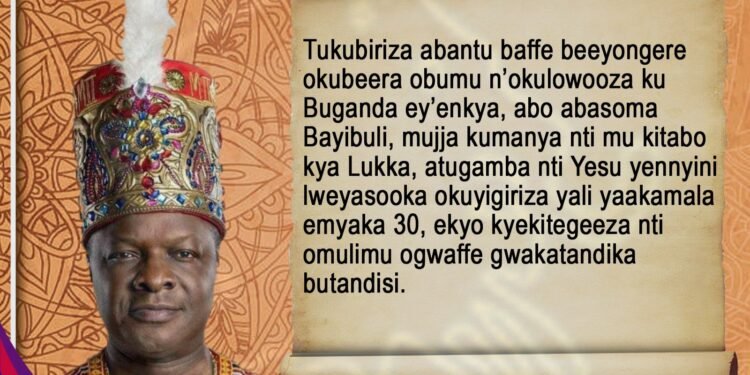 Kabaka Mutebi@30 – mulowooze ku Buganda ey’enkya