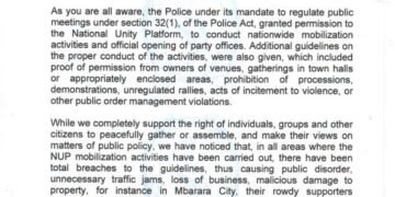 Police eyimirizza enkungaana za NUP okwetoloola eggwanga