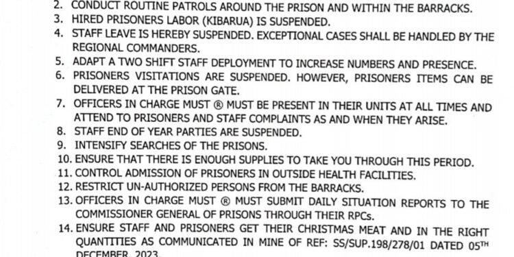 Okukyalira abasibe mu makomera kuyimiriziddwa