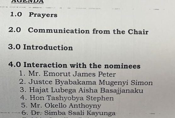 Parliament esunsudde abakulembeze b’akakiiko k’eby’okulonda -2024 – 2030