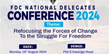 Ttabamiruka wa FDC atudde ku Katonga road okulangirira ekiddako mu by’obufuzi bya Uganda