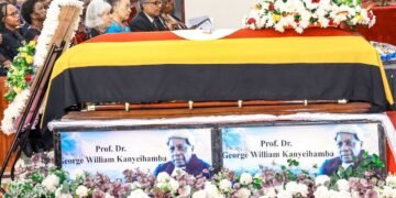 Okusabira omugenzi Prof.George Wilson Kanyeihamba mu kanisa e Nakasero – kukulembeddwamu Ssaabalabirizi Stephen Kazimba Mugalu