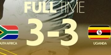 Uganda ekoze byafaayo mu CHAN 2024 – egudde maliri ne SouthAfrica 3 – 3