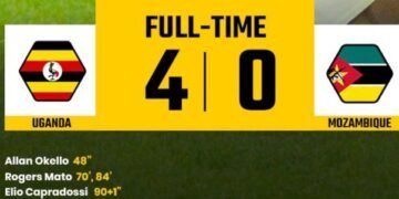 Uganda Cranes eraze amaanyi mu FIFA World Cup Qualifiers 2026 – ekubye Mozambique 4 -0