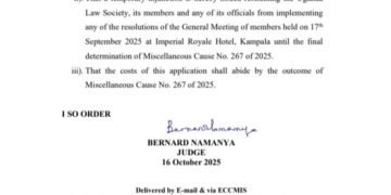 Kooti enkulu eyimirizza Ttabamiruka w’ekibiina ekigatta Bannamateeka ekya Uganda Law Society – abadde wakubeerawo nga 18 October,2025