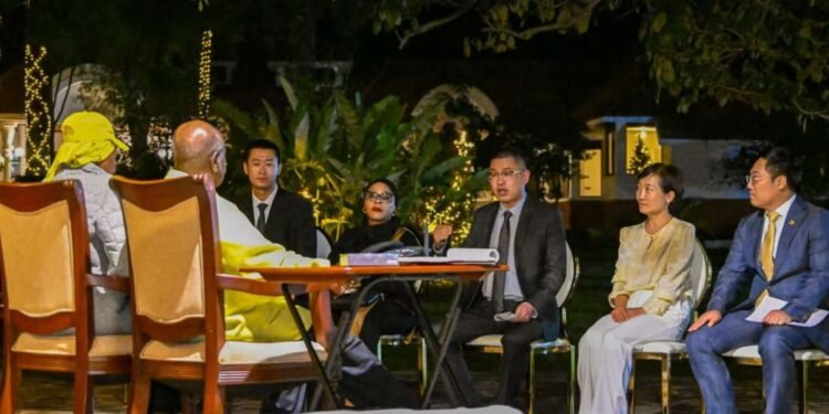 President Museveni meets Chinese  developers over the establishment of their second industrial park in Masaka region , following Mbale succes