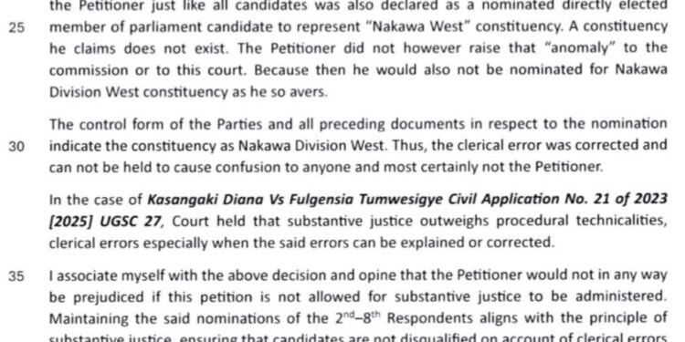 Court dismisses petition challenging Nakawa Division West parliamentary Nominations for 2026 general elections