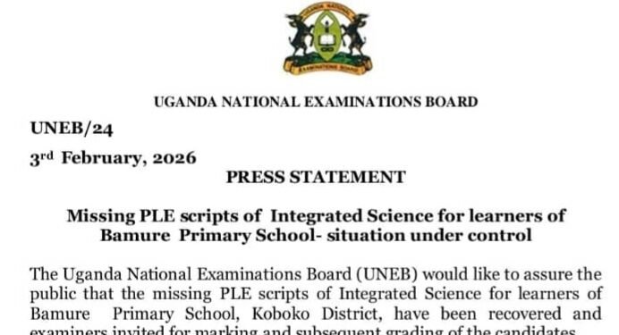 Ebibuuzo by’abayizi ba Bamure Primary School abaakola PLE mu 2025 ebyali byabula bizuuliddwa