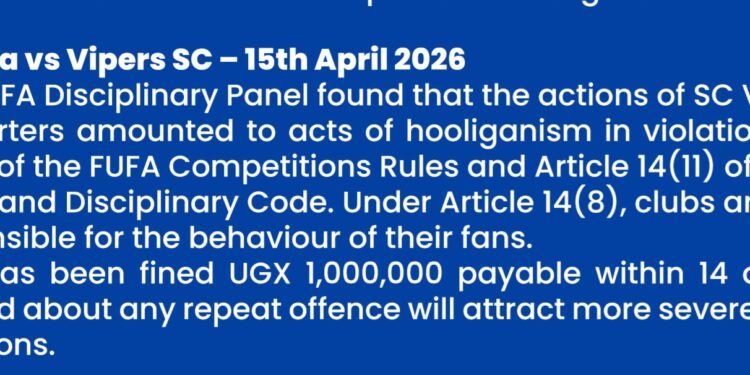 FUFA etaanzizza Villa Jjogo akakadde ka shs kalamba – abawagizi baayo baakola effujjo