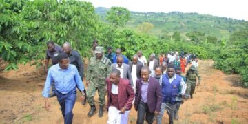 Katikkiro Mayiga abavubuka abasibiridde entanda – abadde alambula abalimi b’emmwanyi mu Buddu mu nkola eya Situla Omutindo