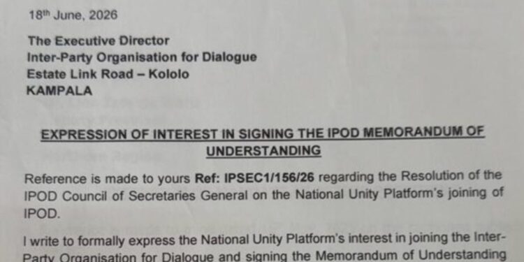 NUP ewandiise ebbaluwa esaba mu butongole okwegatta ku IPOD – wakyaliwo obukwakkulizo
